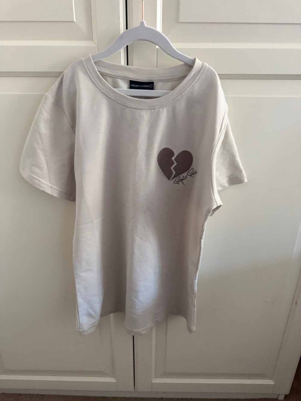 Project X Paris  Cream Broken Heart Graphic Tee